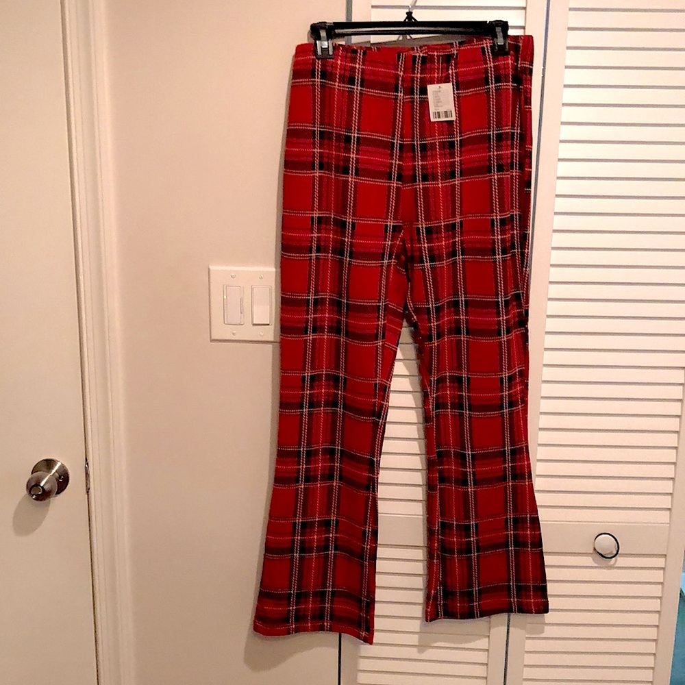 Urban Outfitters Plaid Wide-leg Pants